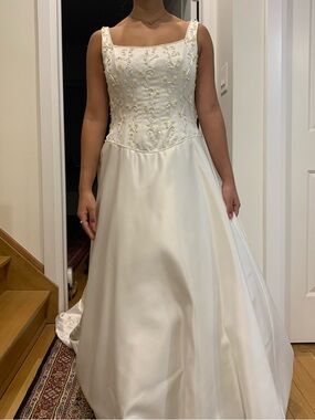 Mori Lee Ivory Embroidered A-Line Wedding Gown
